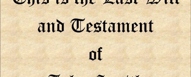 last will and testament